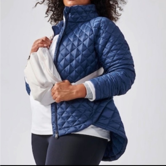 Athleta Jackets & Coats Athleta Whisper Featherless Jacket Navy